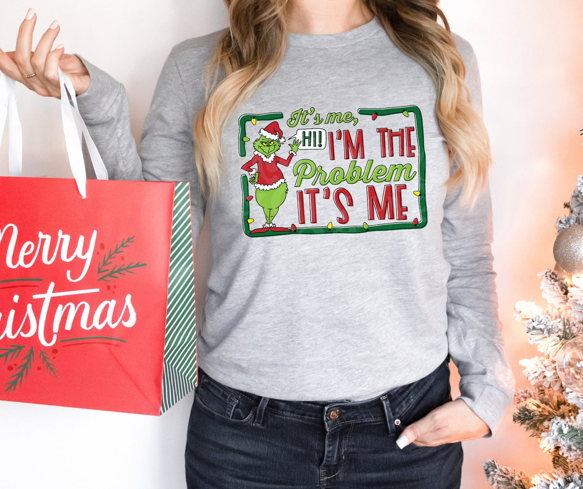 Green Mean Guy DTF Transfer for Blank Apparel. Christmas Shirt Ideas. Holiday Gift Ideas. Swifties