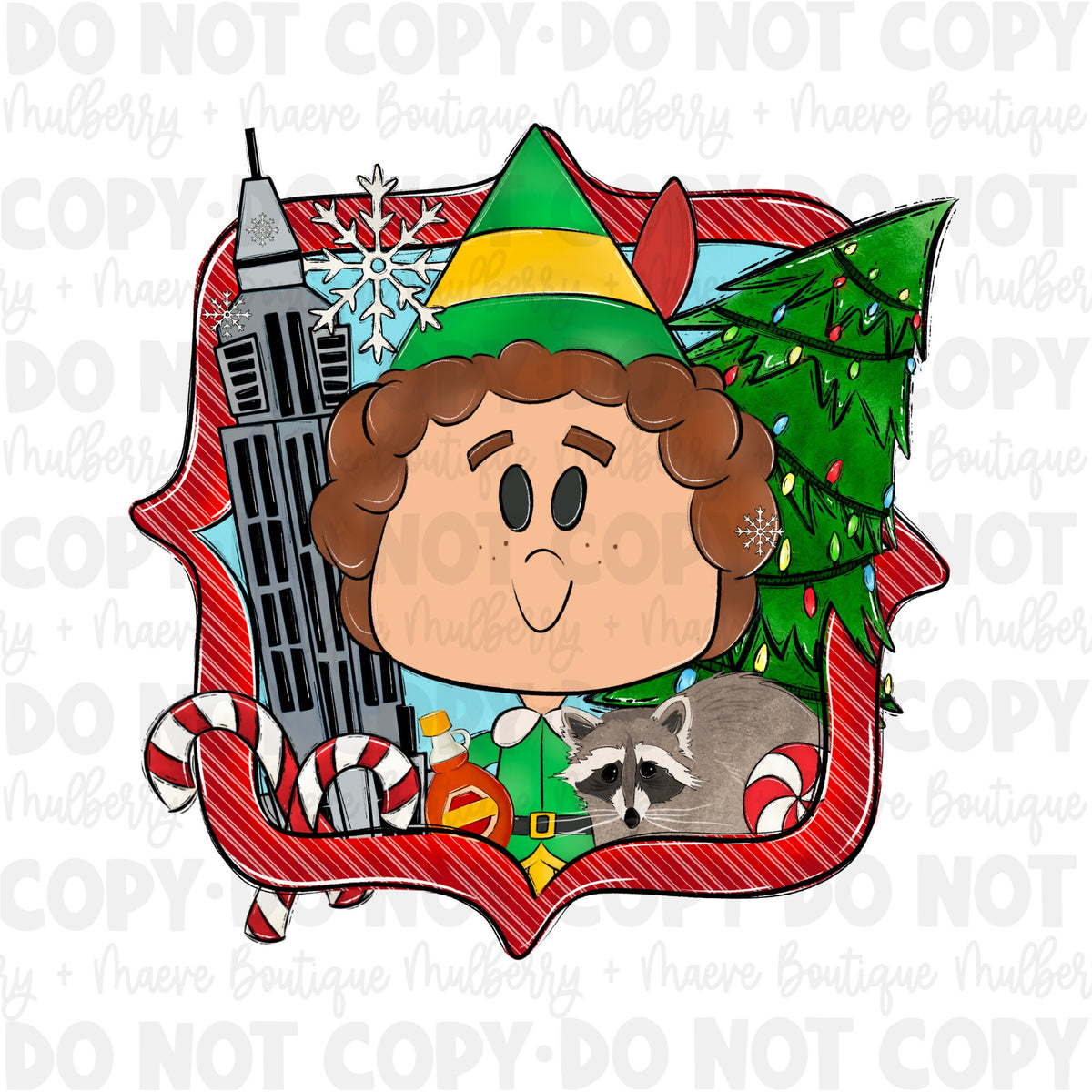 DTF Print Transfers | Ready To Press | Buddy Elf | Holiday Movies