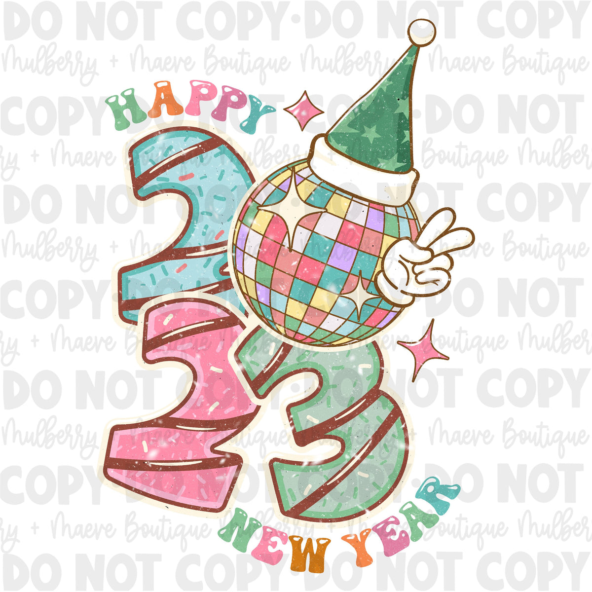 DTF Print Transfers | Ready To Press | 2023 | Happy New Year