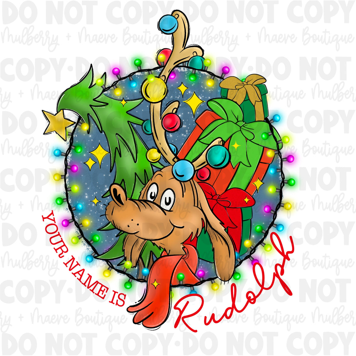 DTF Print Transfers for Blank Apparel. Holiday Movie Rudolph.  Christmas Shirt Ideas. Cute Rudolph Shirt Idea