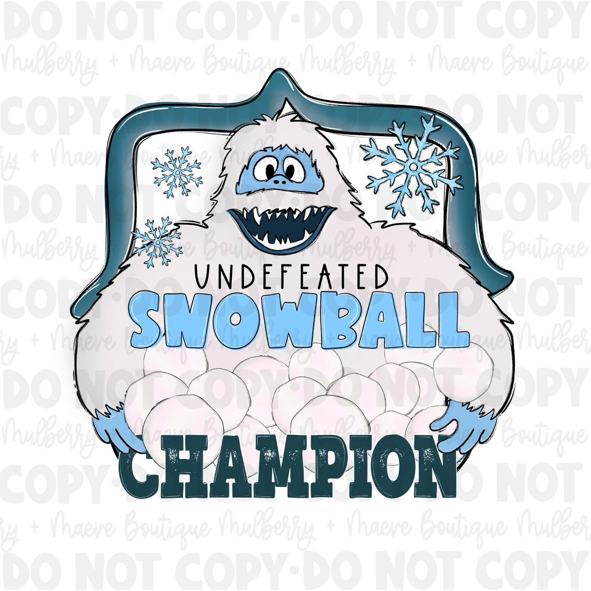 Abominable Snow Monster DTF Transfer