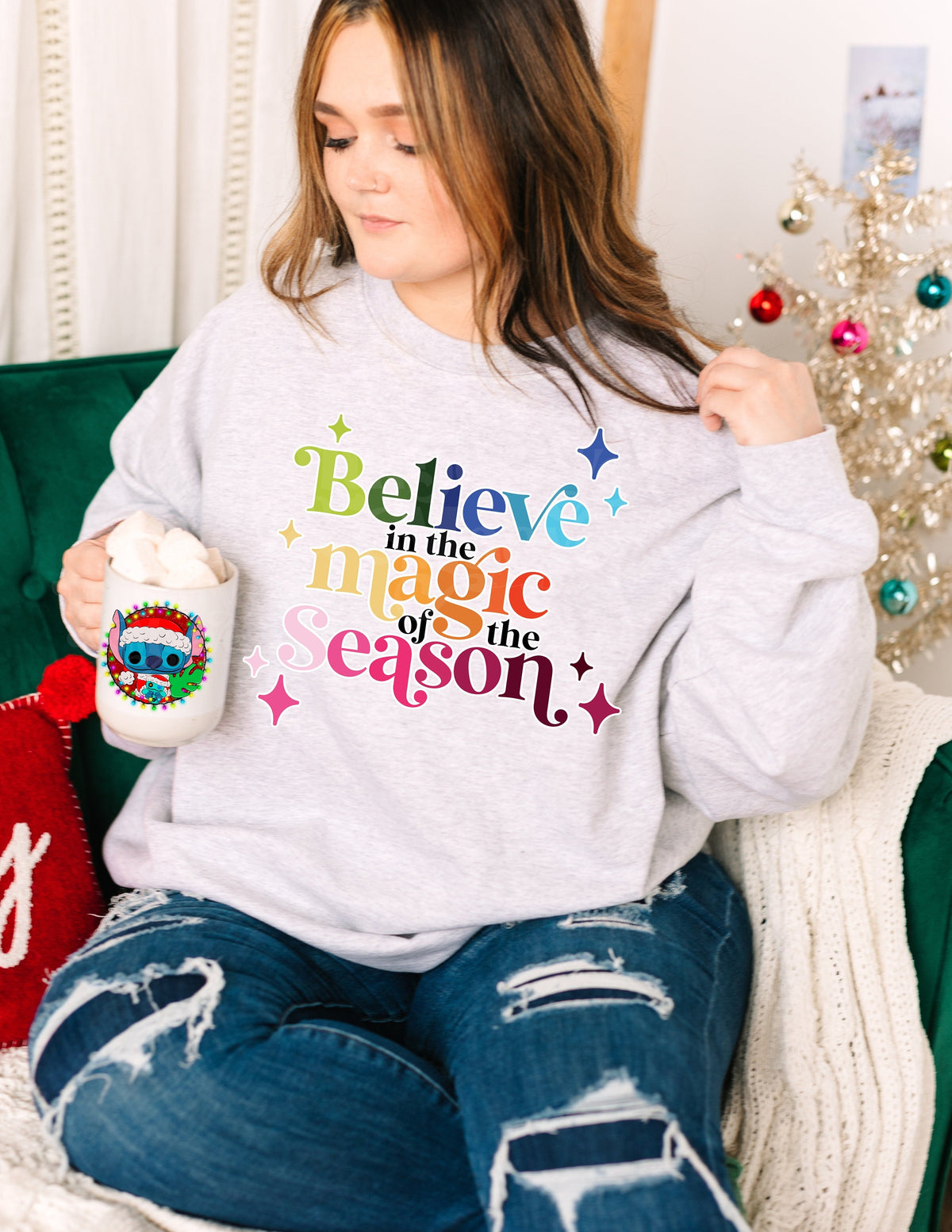 DTF Print Transfers | Ready To Press | Believe In The Magic Of The Season| Christmas | Rainbow