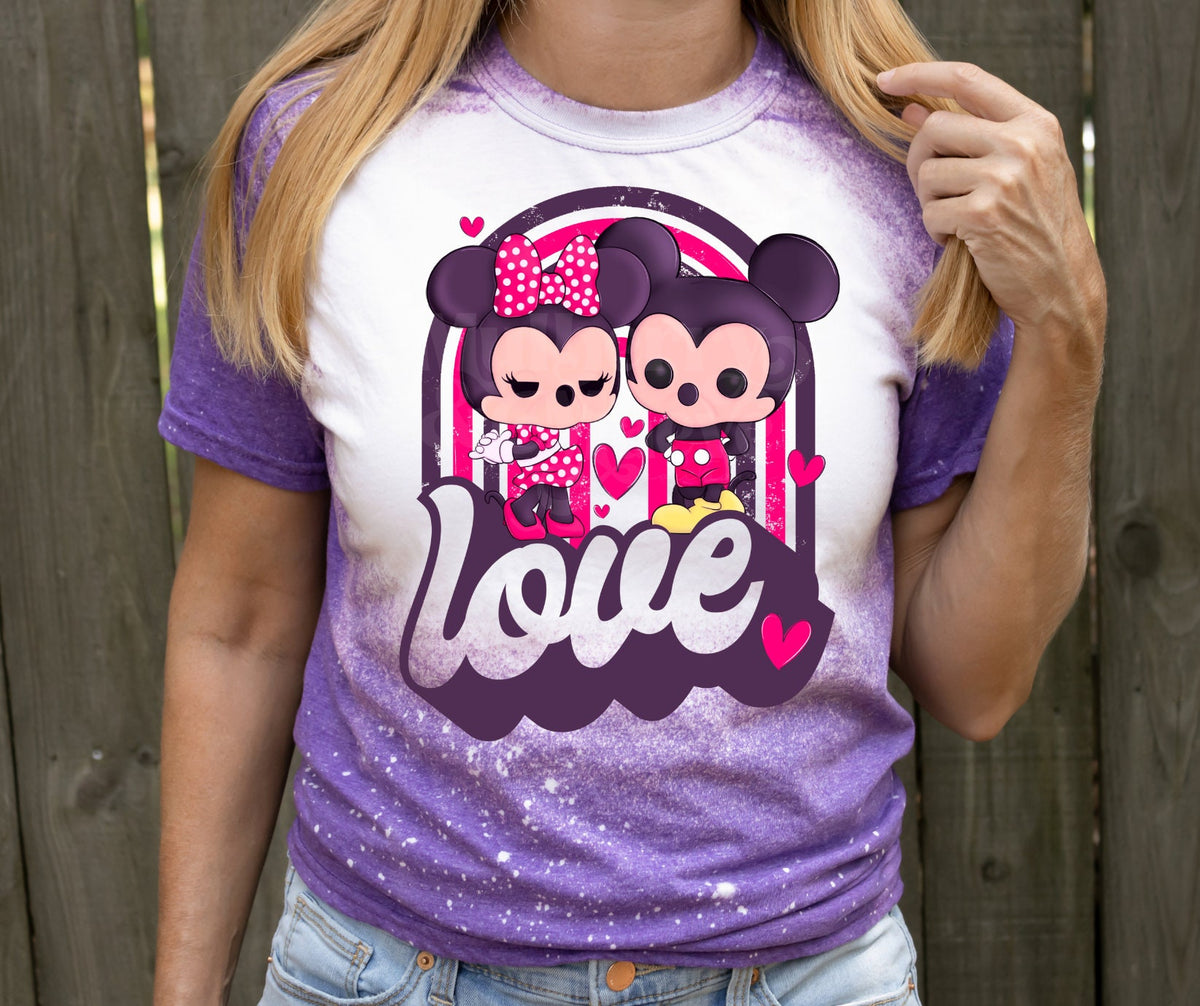 DTF Transfers | Ready To Press | Sublimation |  Mouse Love | Rainbow | Love