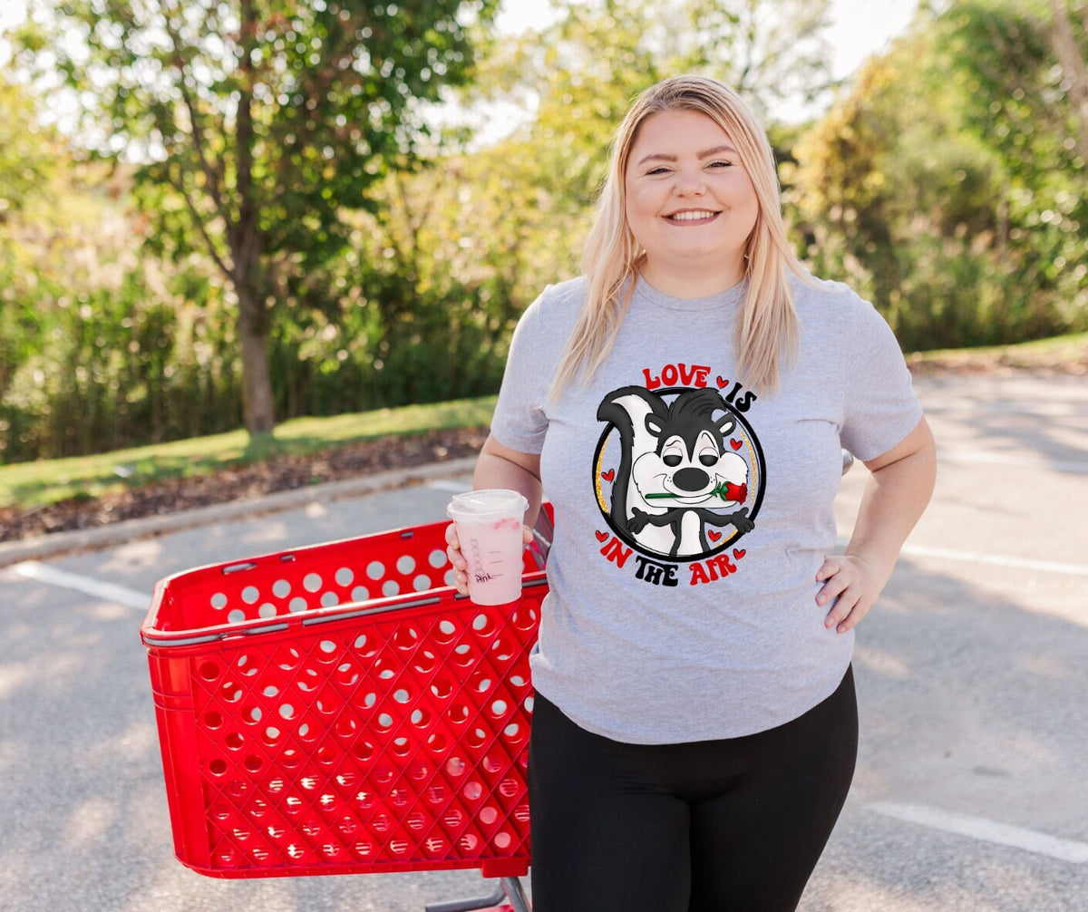 DTF Transfers |Ready To Press |  Sublimation |  Love Is In The Air | Pepe Le Pew | Skunk