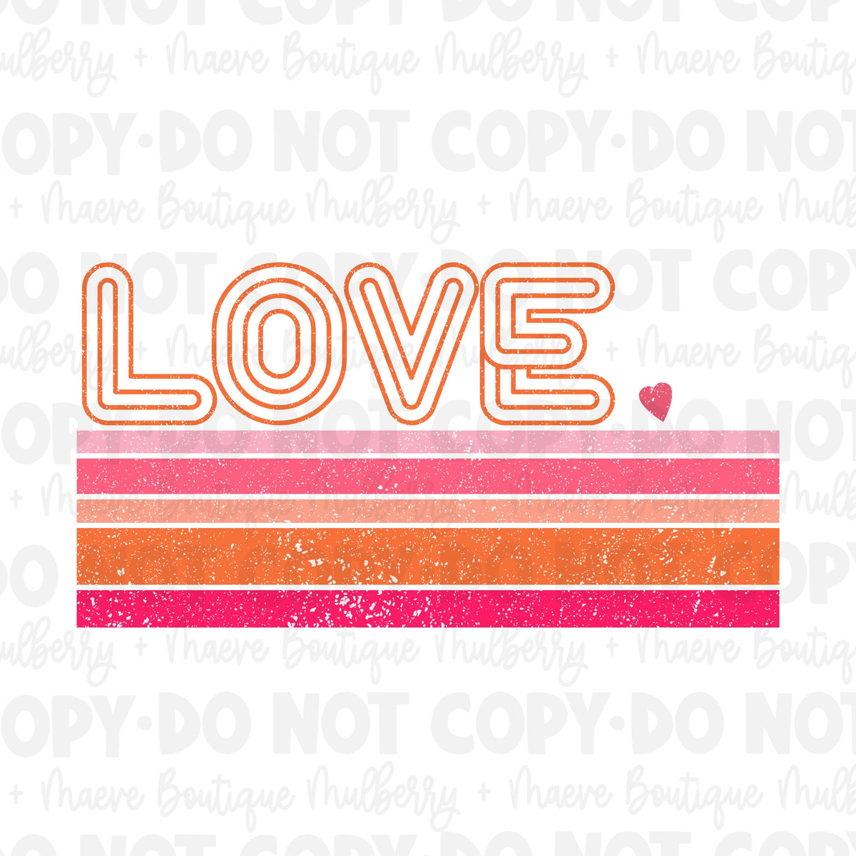 Retro LOVE DTF Transfer