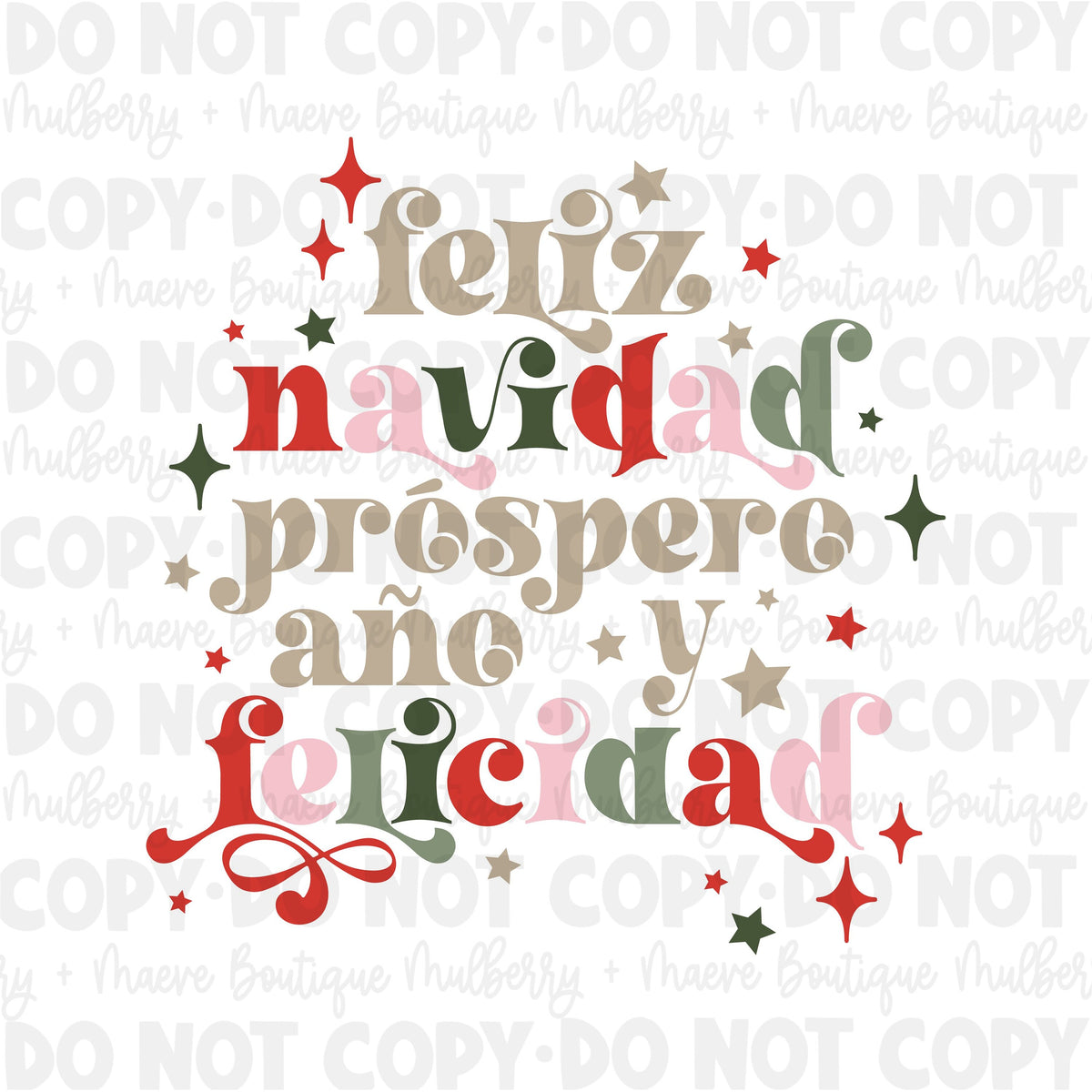 DTF Print Transfers | Ready To Press | Feliz Navidad | Christmas