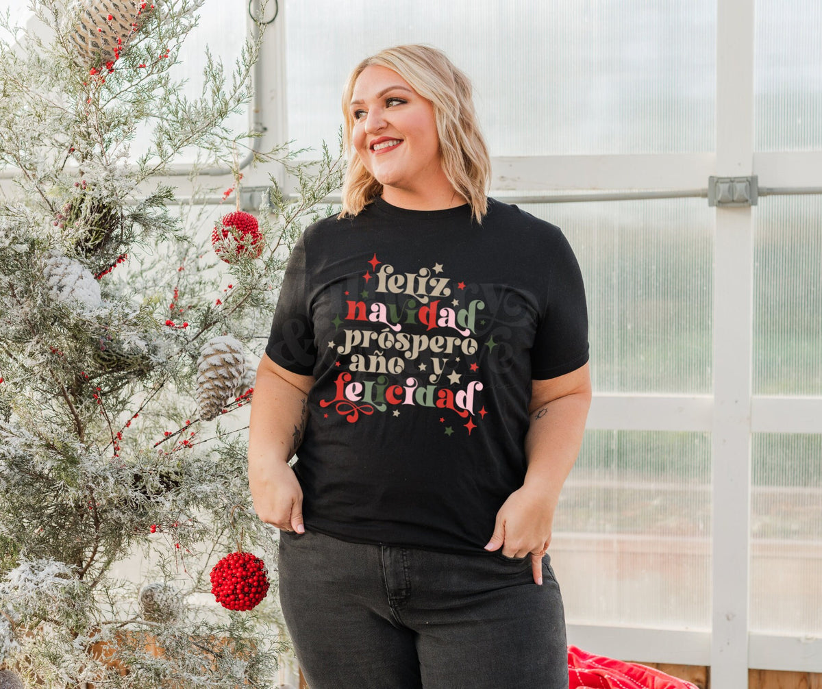 DTF Print Transfers | Ready To Press | Feliz Navidad | Christmas