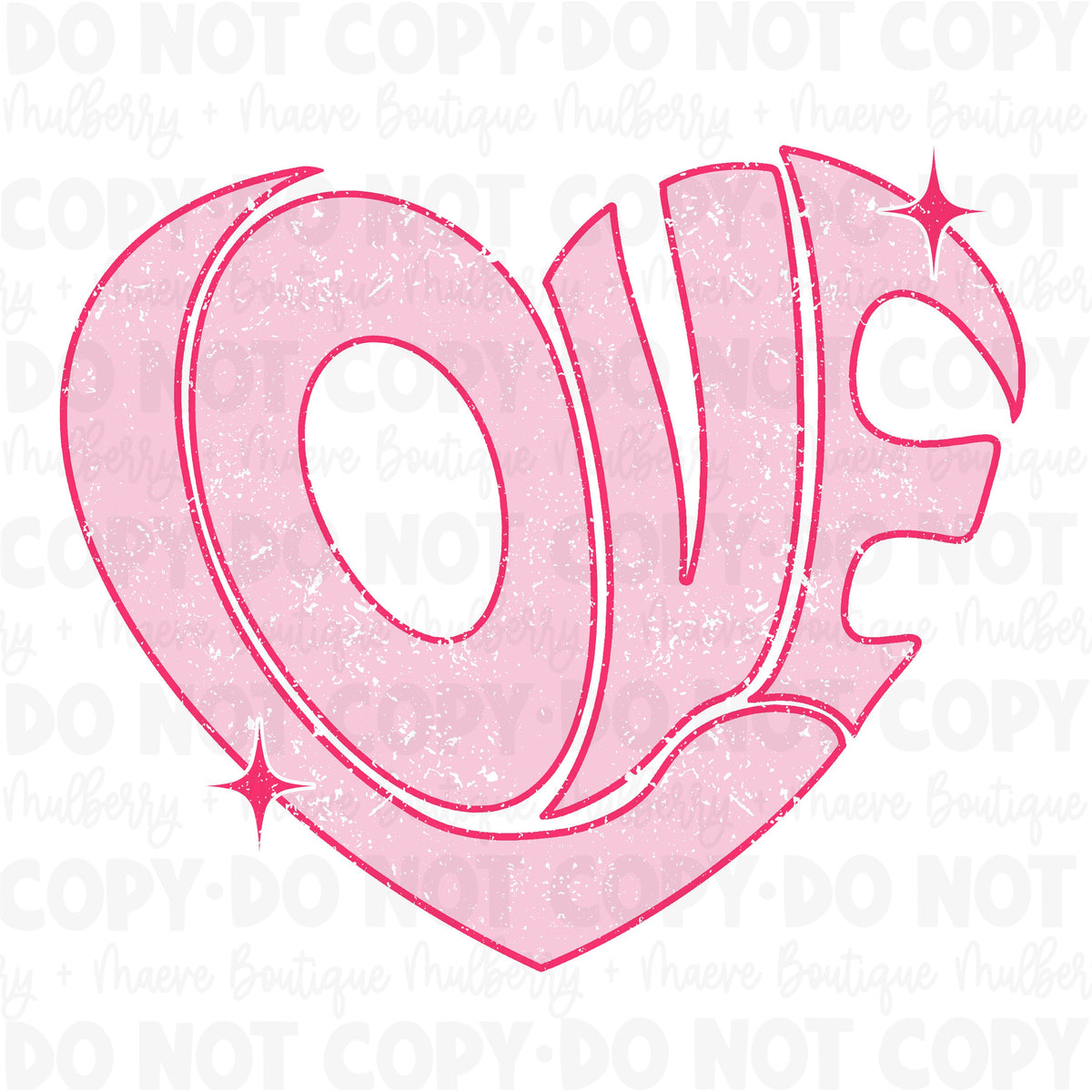 LOVE Heart | DTF Transfers | Ready To Press | Valentine's Day