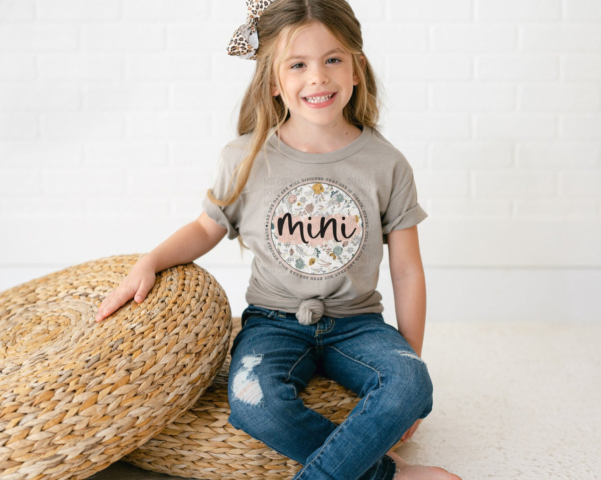 DTF Transfers | Ready To Press | Sublimation |  Botanical MINI Circle | Kids
