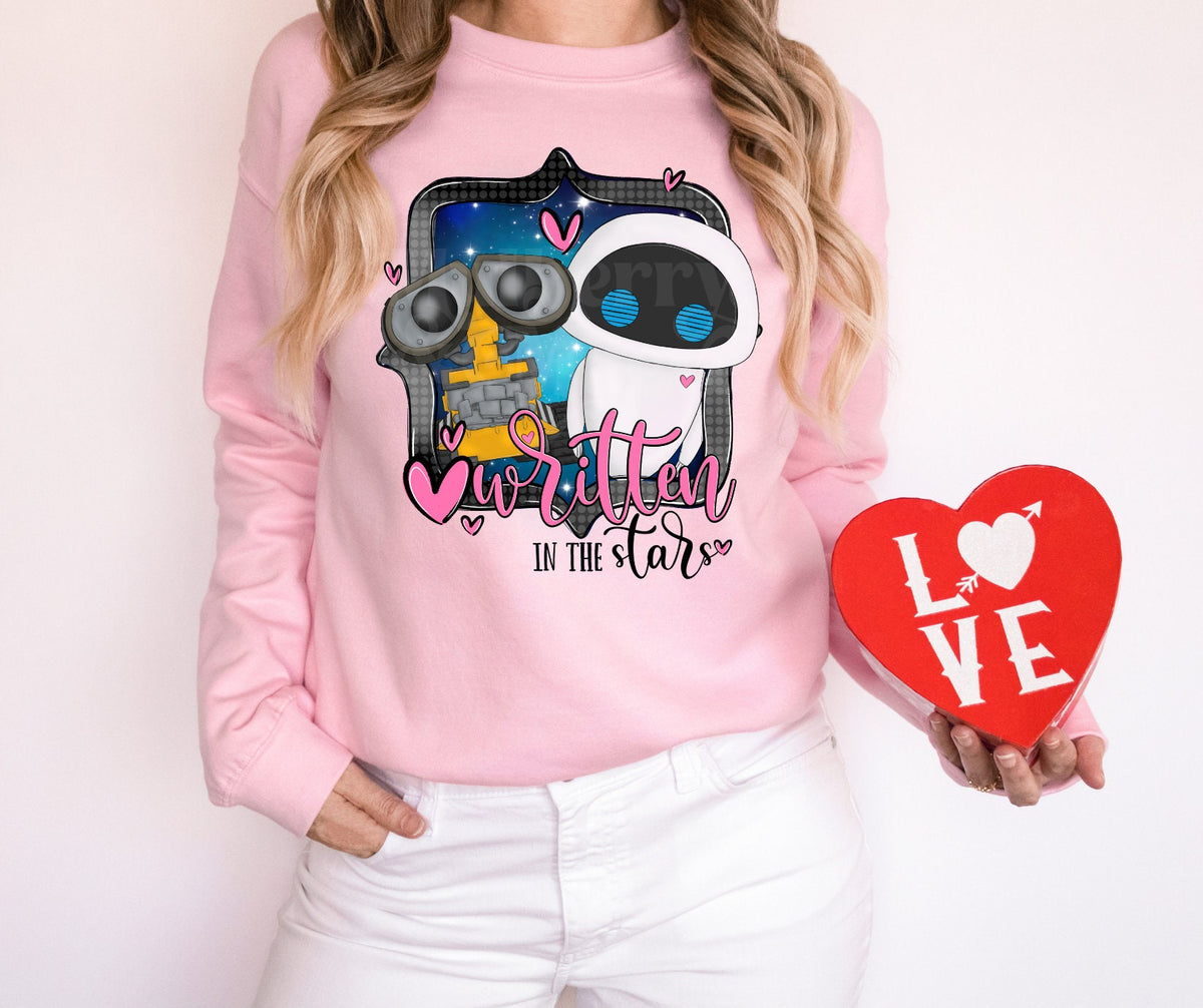 DTF Transfers | Ready To Press | Sublimation |  Written In The Stars | Robots | Eva | Wall-E