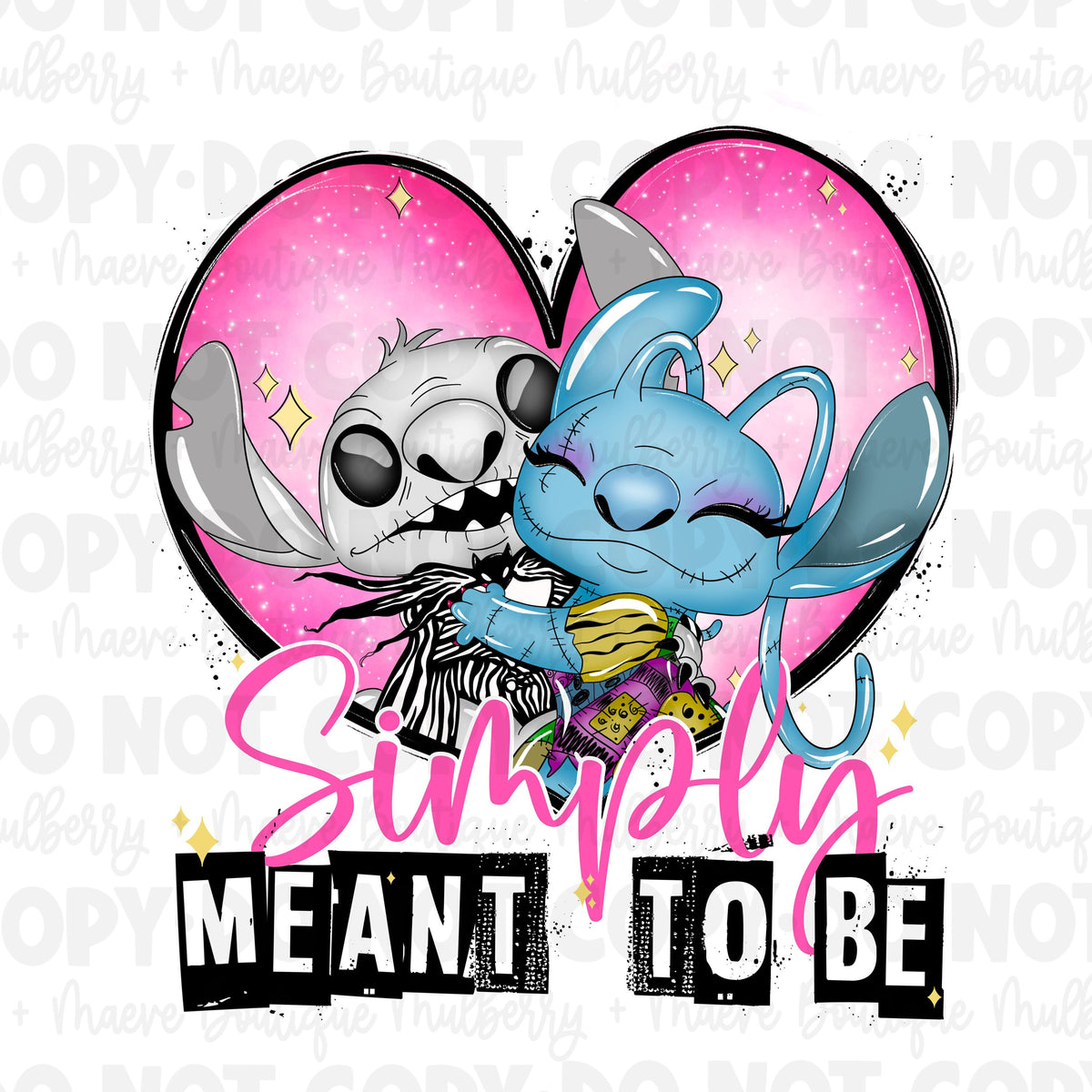 DTF Transfers | Ready To Press | Sublimation |  Simply Meant To Be | Stitch | Hearts