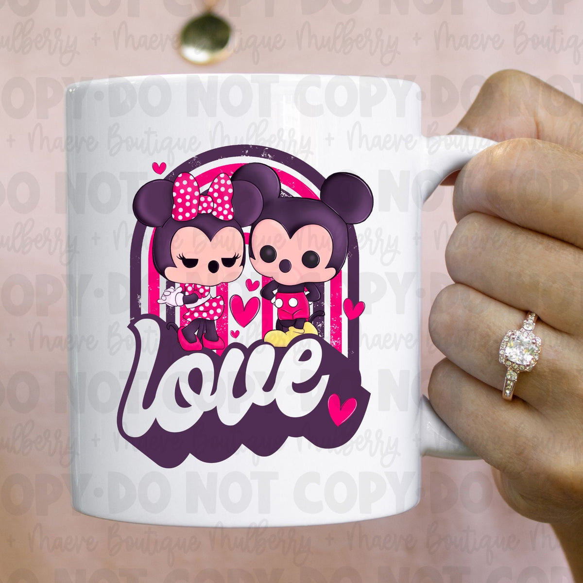 DTF Transfers | Ready To Press | Sublimation |  Mouse Love | Rainbow | Love