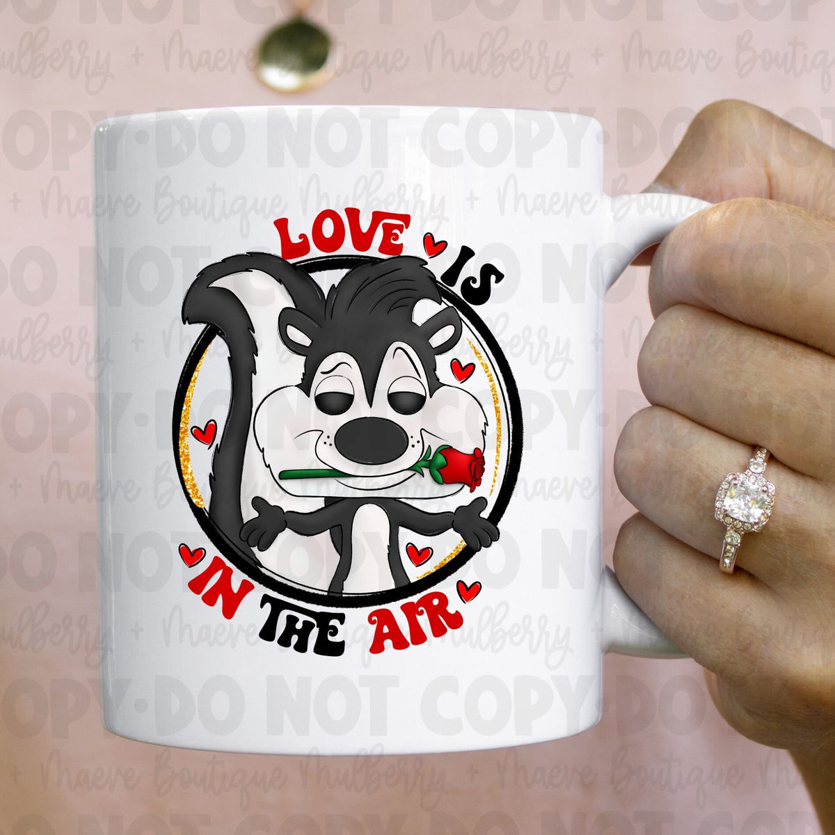 DTF Transfers |Ready To Press |  Sublimation |  Love Is In The Air | Pepe Le Pew | Skunk