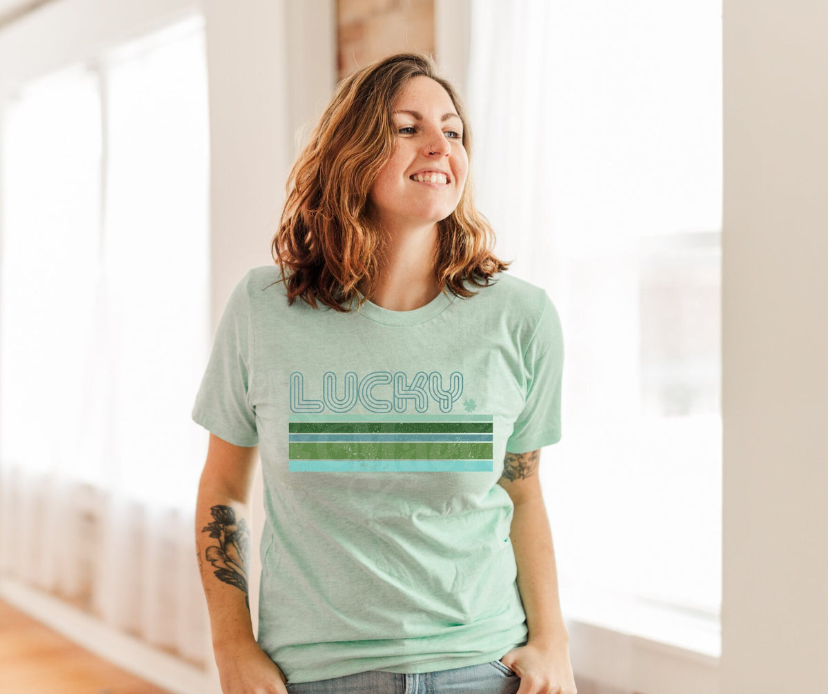 Lucky Vintage Stripes DTF Transfer