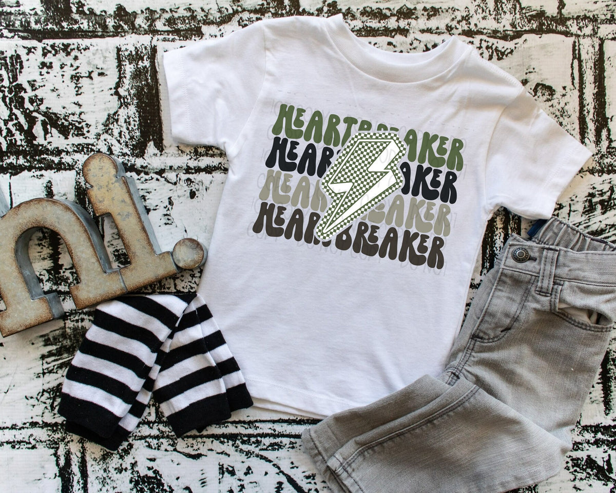 DTF Transfers | Ready To Press | Sublimation |  Heartbreaker Lightning Bolt | Kids