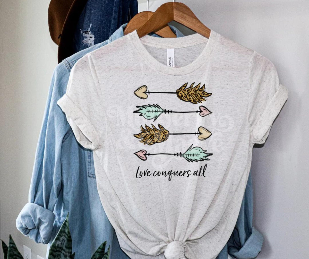 DTF Transfers | Ready To Press | Love Conquers All | Arrows