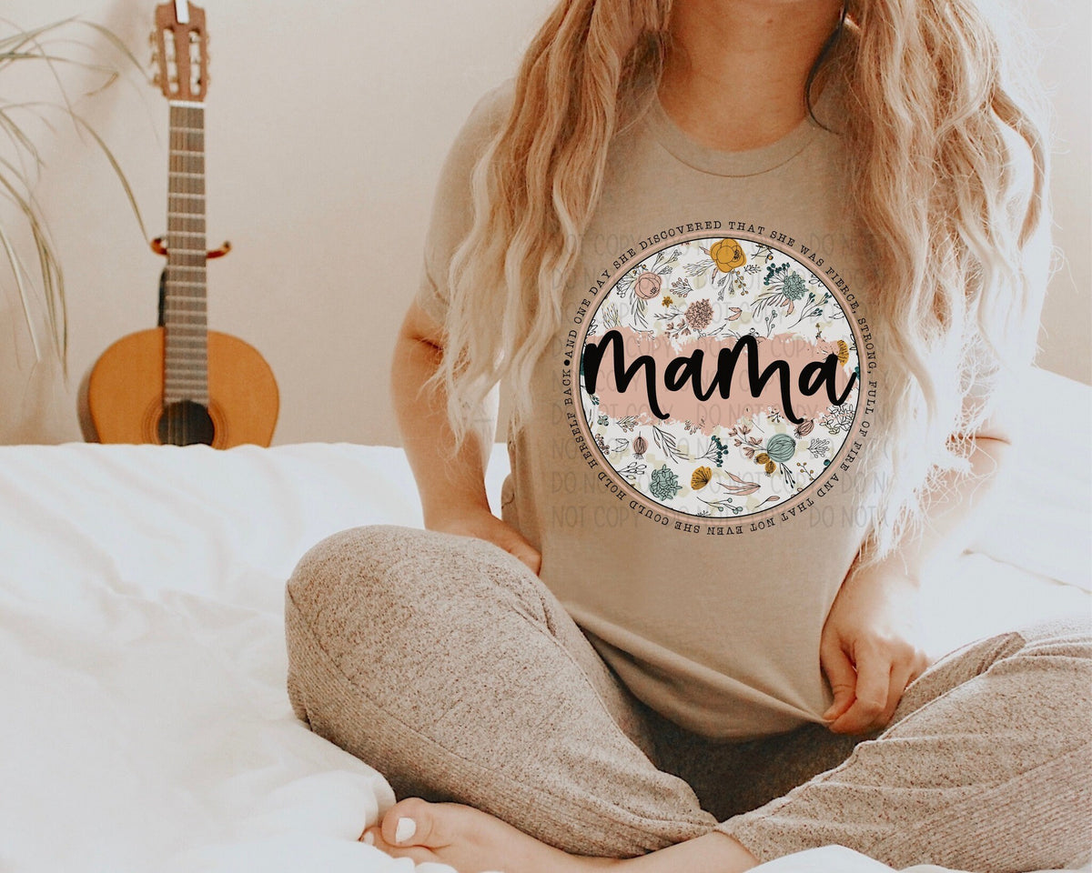 DTF Transfers | Sublimation | Botanical MAMA Circle | Motherhood