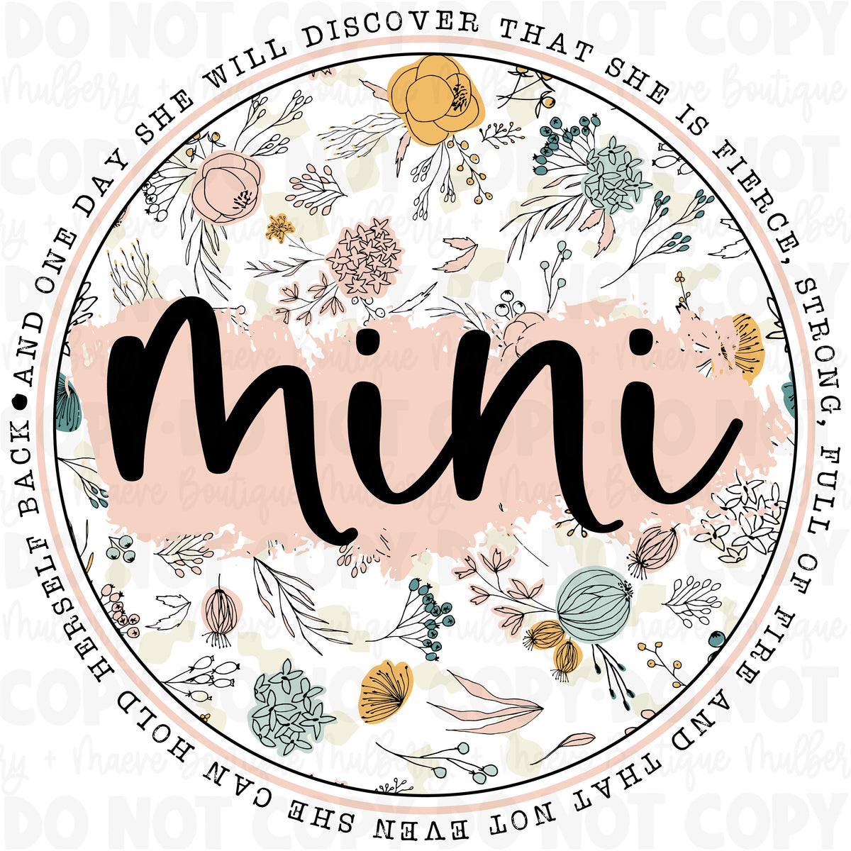 DTF Transfers | Ready To Press | Sublimation |  Botanical MINI Circle | Kids