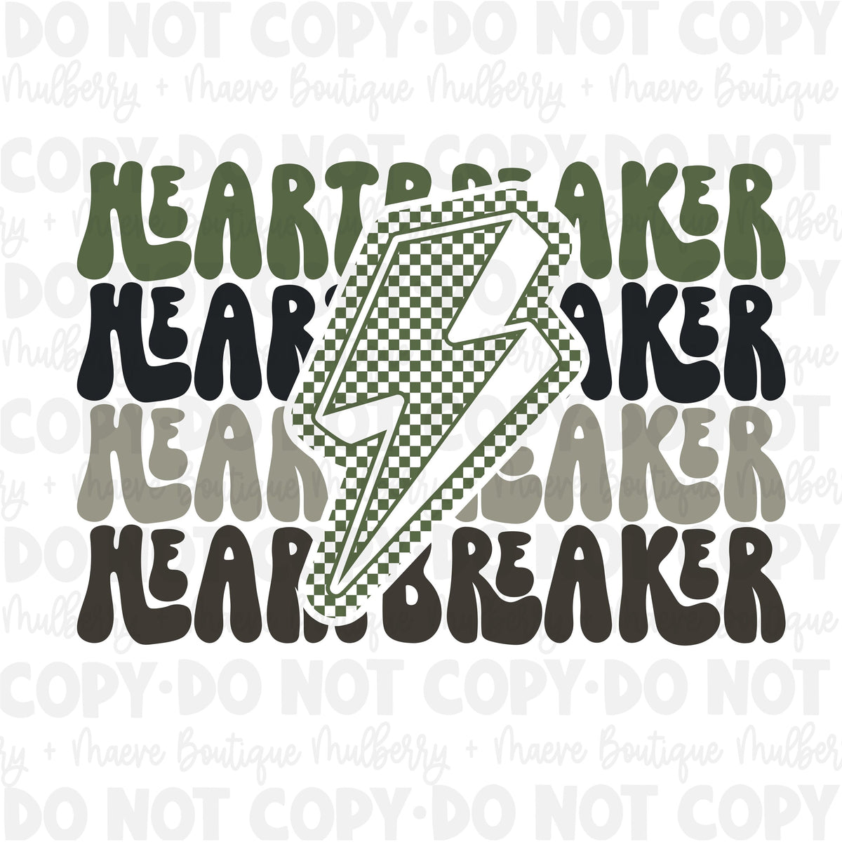 DTF Transfers | Ready To Press | Sublimation |  Heartbreaker Lightning Bolt | Kids