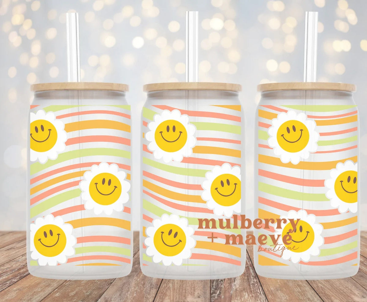 Groovy Flowers DTF UV Cup Wrap
