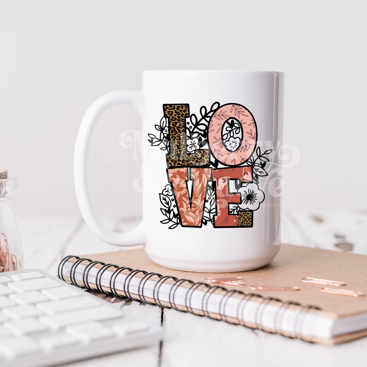 DTF Transfers, Sublimation, Ready To Press, Botanical LOVE, Leopard