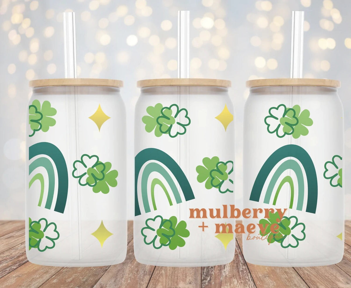 Rainbows &amp; Clovers UV DTF  Cup Wrap