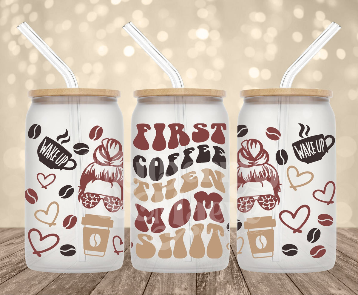 Mom Coffee UV DTF Cup Wrap