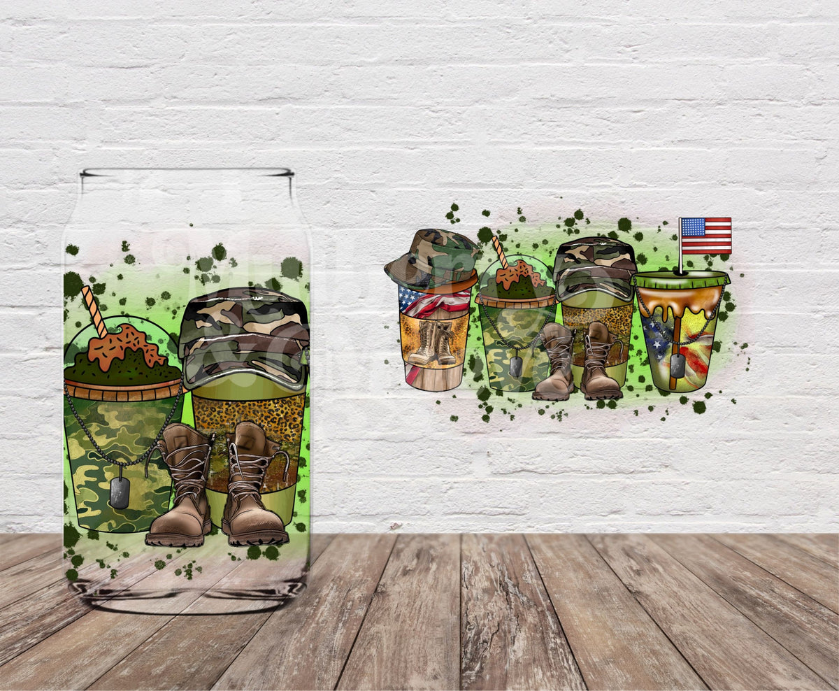 Military UV DTF  Cup Wrap