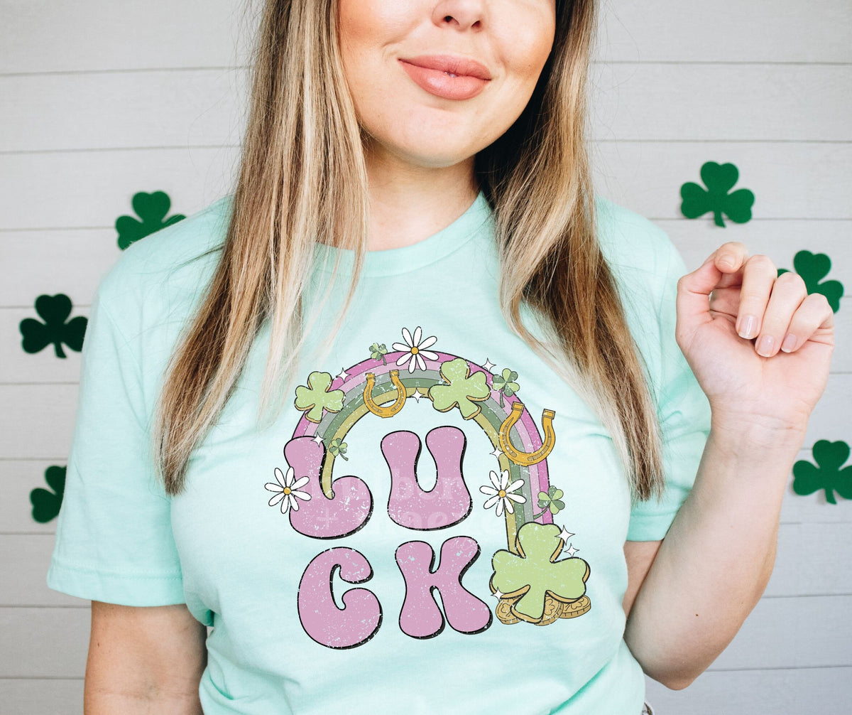 Rainbow LUCK  DTF Transfer