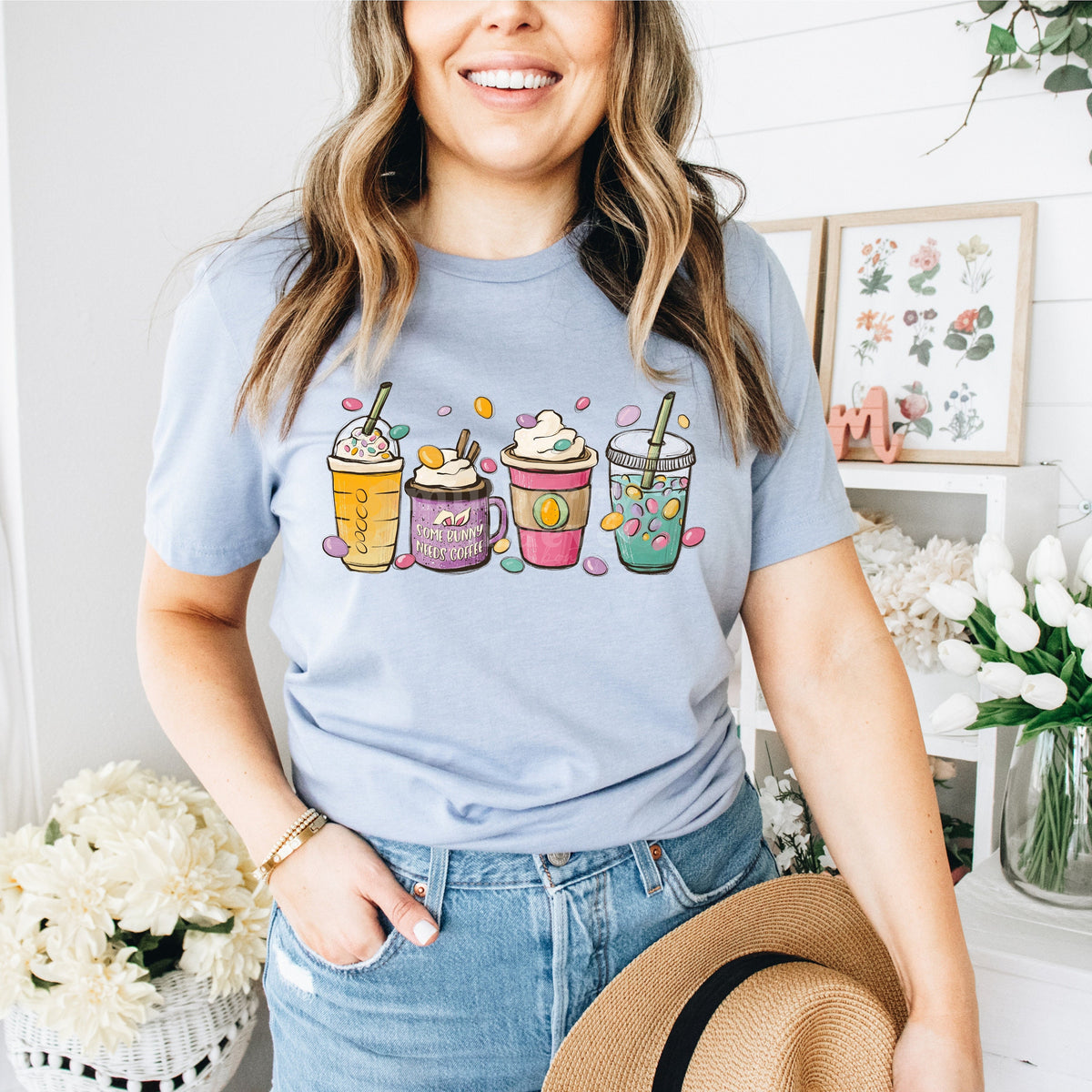Easter Coffee Cups DTF Transfer for Blank Apparel. Coffee Addict, Coffee Lover. Coffee Gift Ideas. Easter, Eggs, Transfer