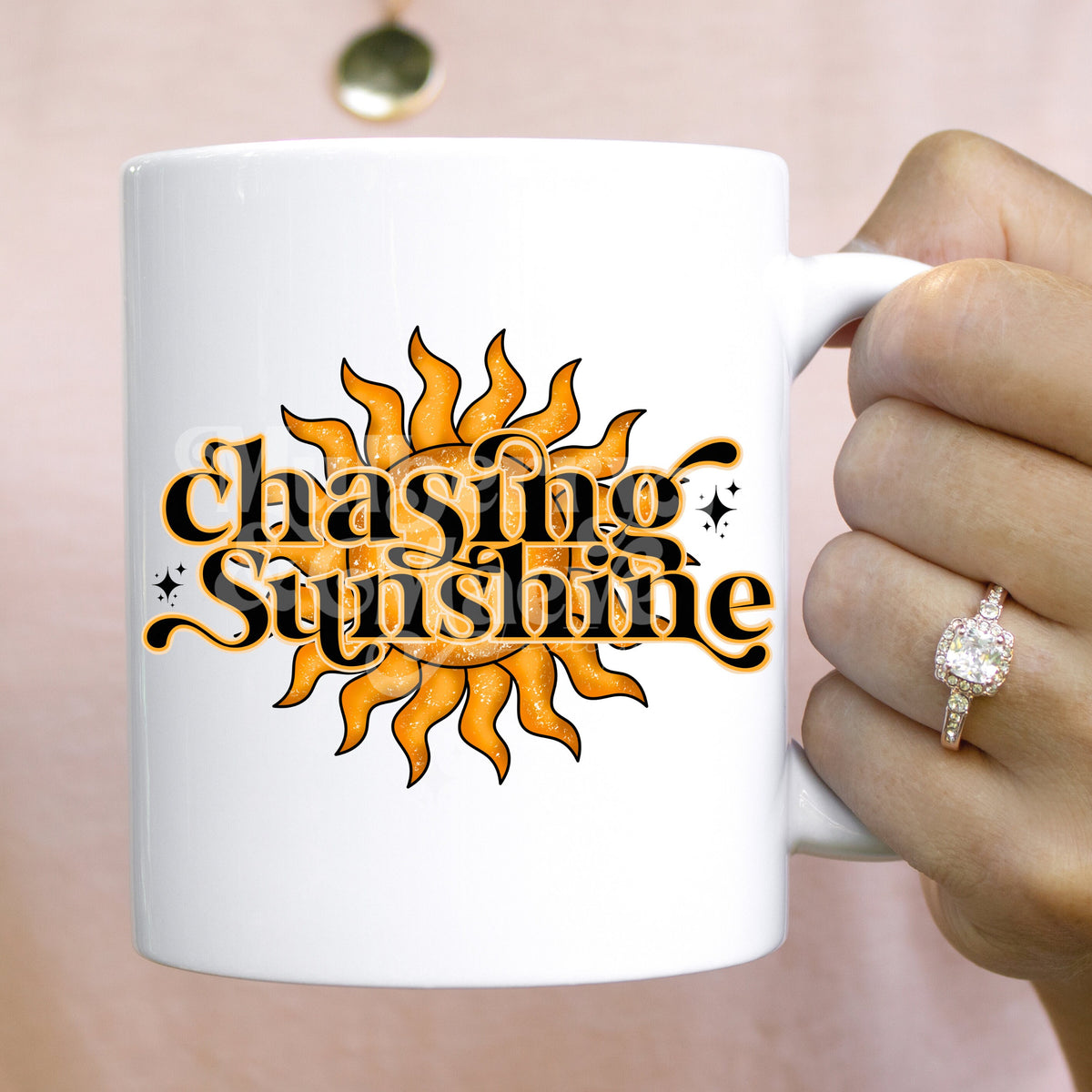 Chasing Sunshine Direct to Film Transfer for Blank Apparel. Sun Gift Ideas.  Summer Shirt Ideas.  Sunshine Transfers.