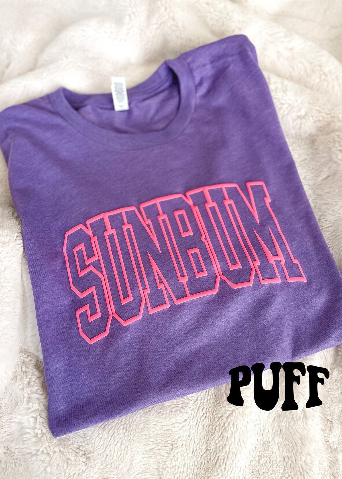 SUNBUM Puff Transfer for Blank Apparel.  Summer Shirt Ideas. Beach Shirt Ideas. Summer Gift Ideas.