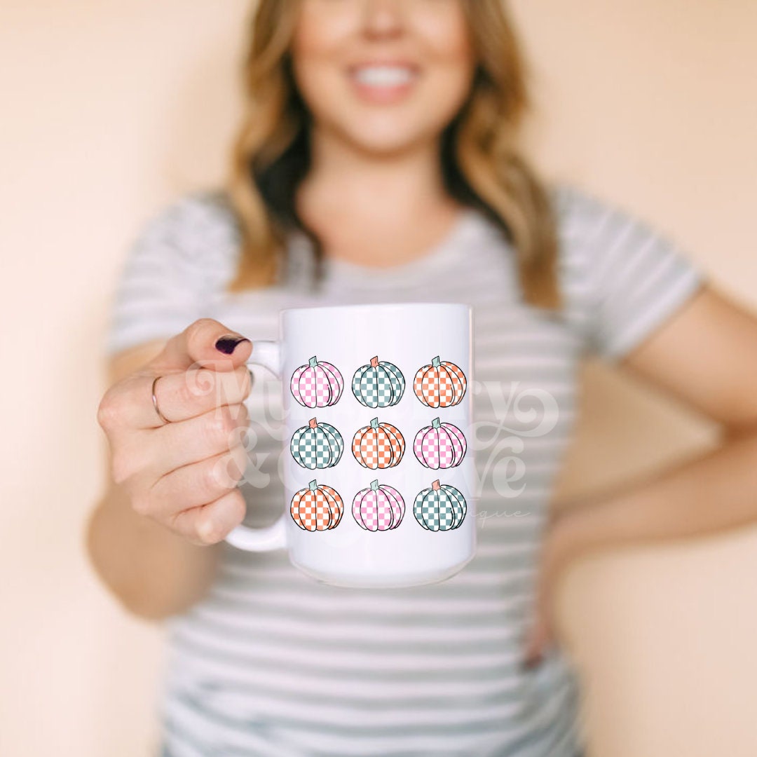 Checkered Pumpkins DTF