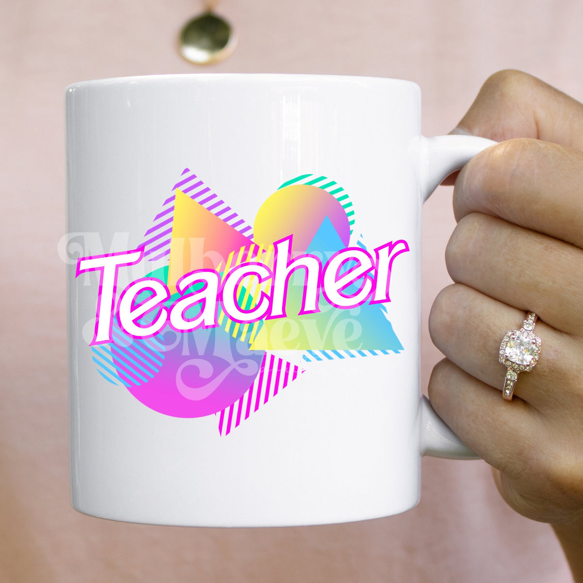 Retro Teacher DTF Transfer for Blank Apparel. Neon Ideas for Shirts.  Teacher Shirt Ideas.  Gifts for Teachers. Back to School Ideas.