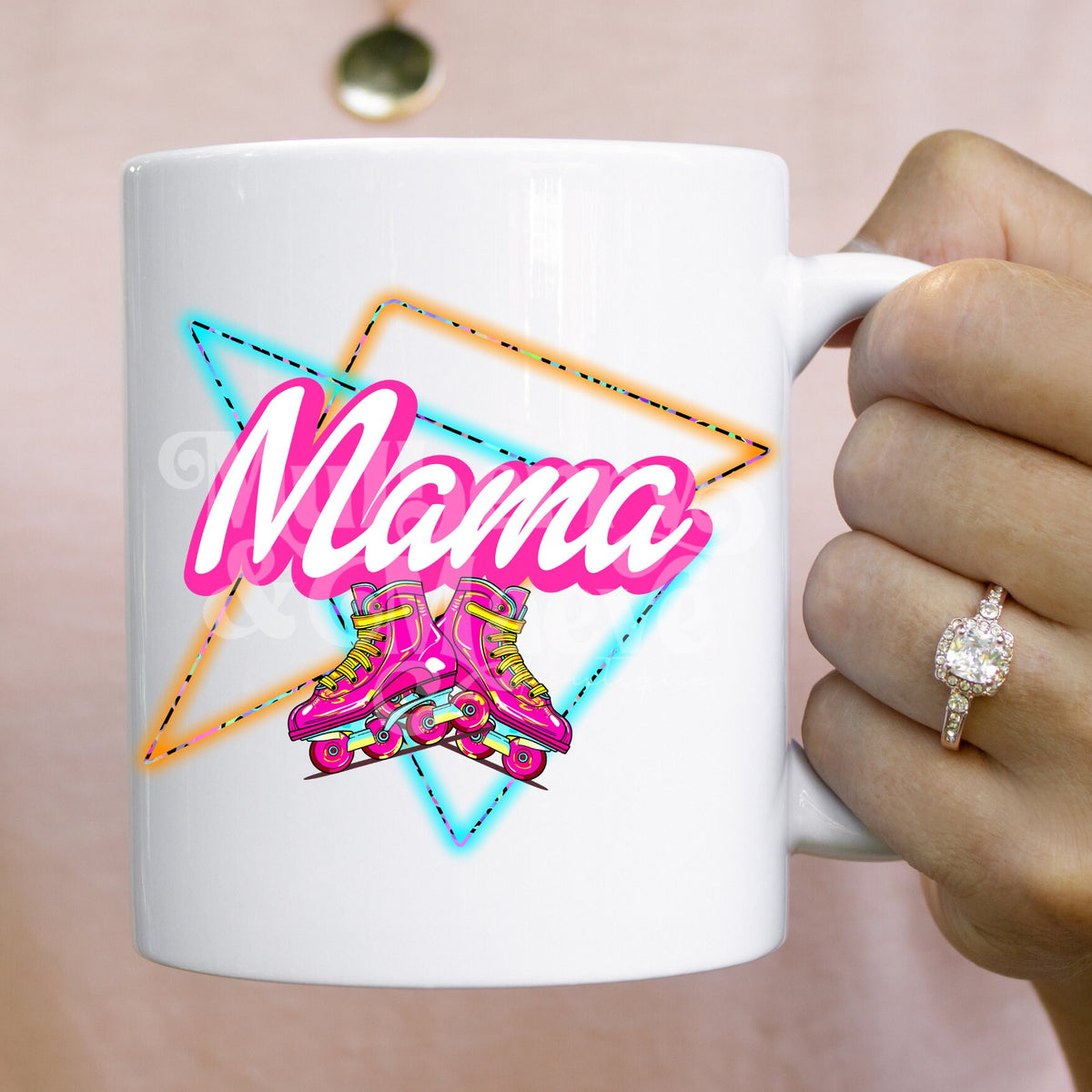 Malibu Mama DTF Transfer for Blank Apparel. Neon, Retro Shirt Ideas.  Summer Shirt Ideas.  Mama Gift Ideas. Retro Mama Mug Ideas