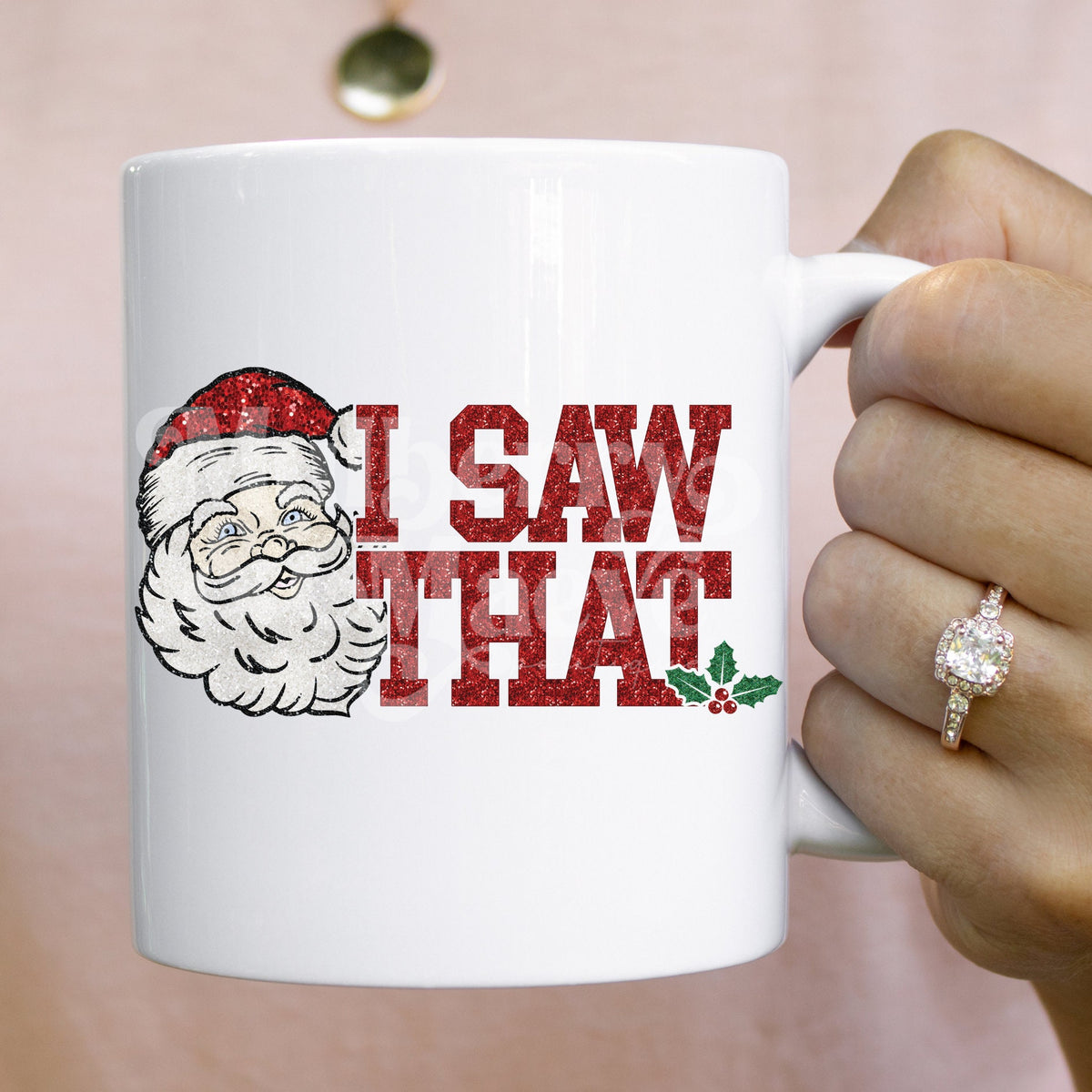 Santa Christmas Faux Sequins Direct to Film Transfer for Blank Apparel. Holiday Shirt Ideas. Christmas Gift Funny Ideas.  Santa Claus