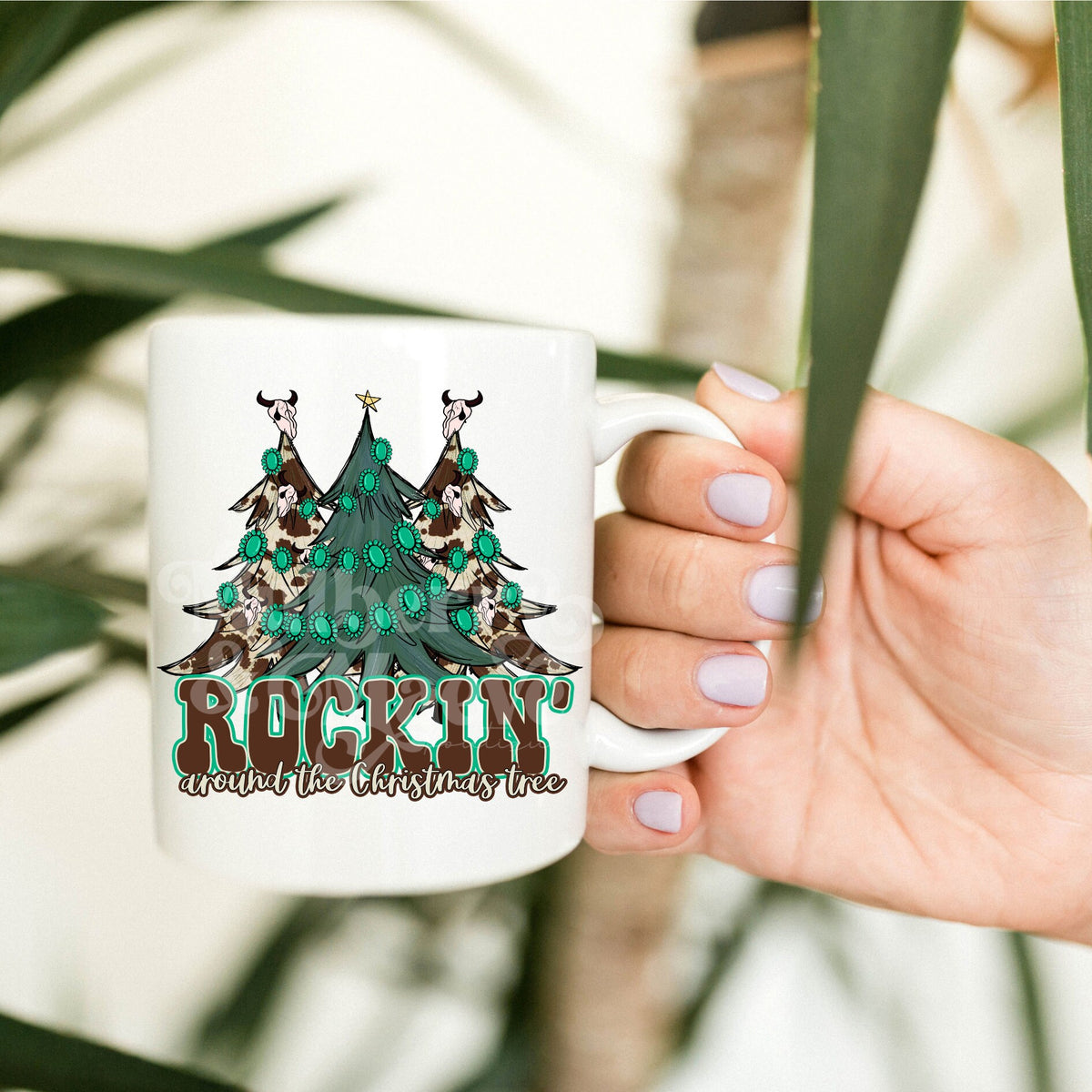 Rockin&#39; Christmas Tree DTF Transfer for Blank Apparel. Country Christmas. Christmas Shirt Ideas. Holiday Gifts