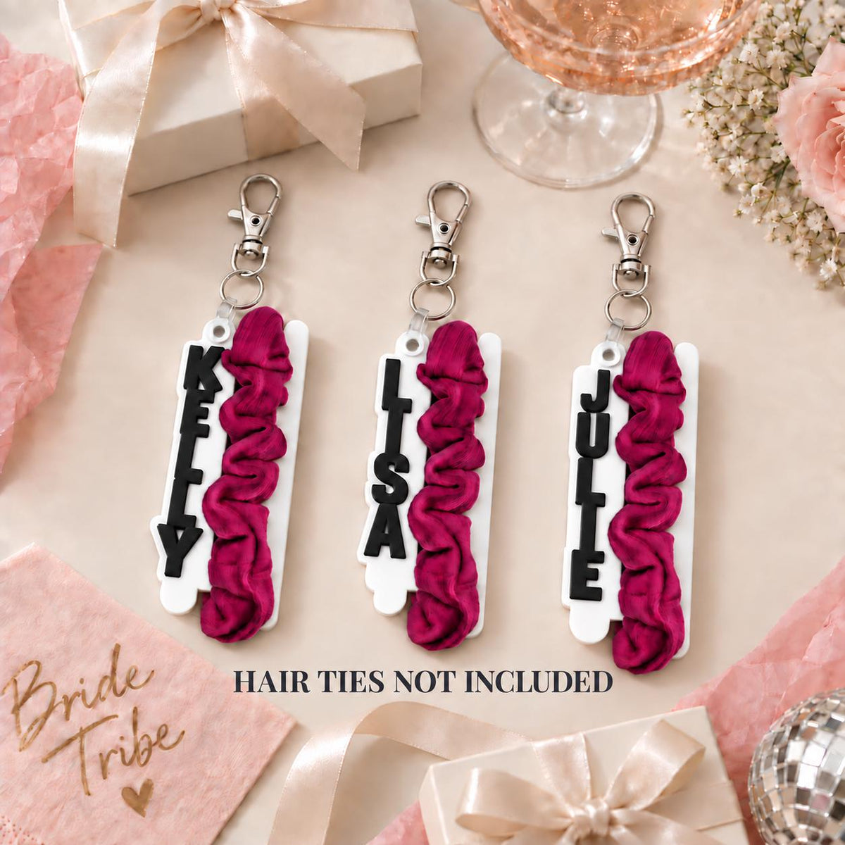 Custom name keychain bag charm