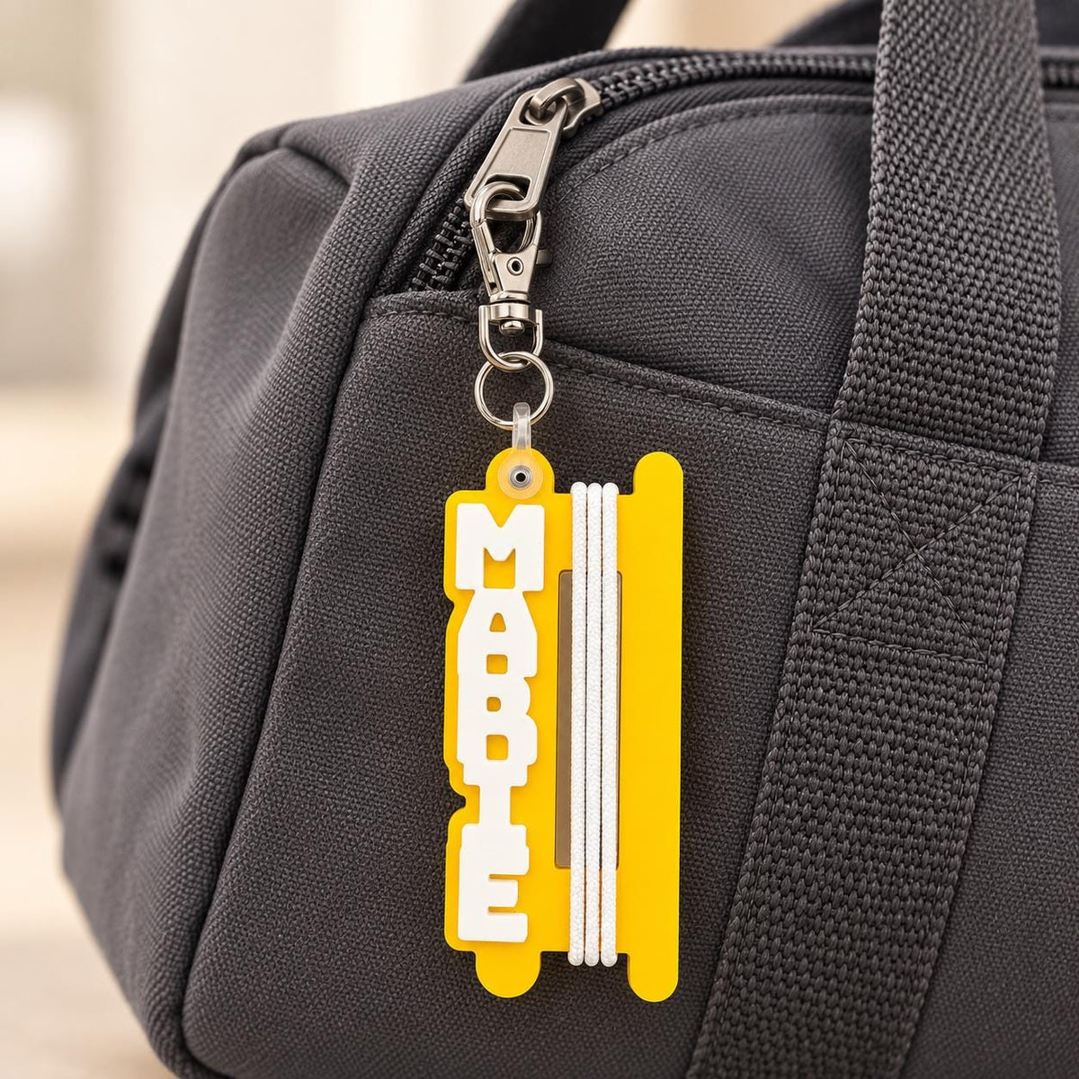 Personalized name hair tie holder keychain