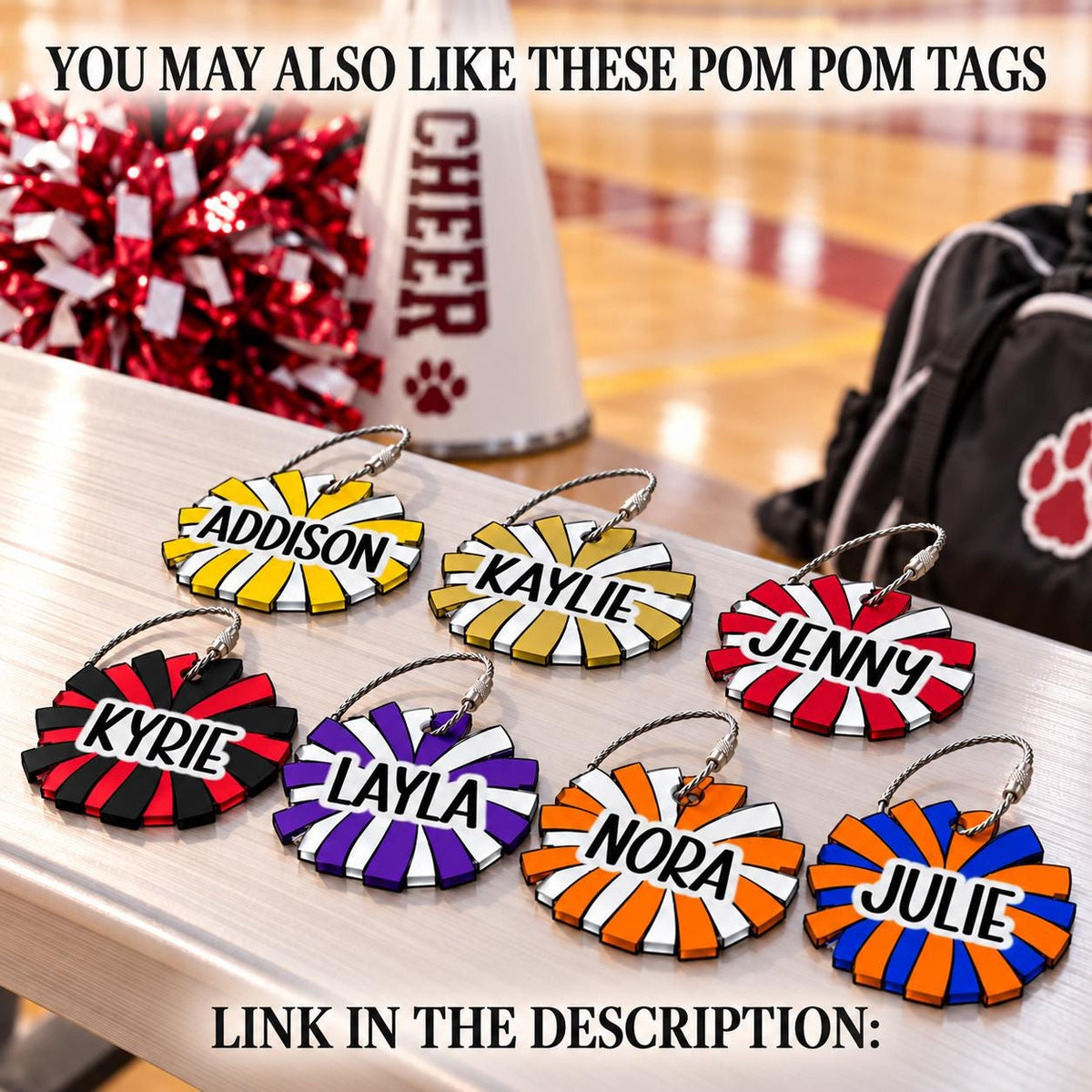 3D printed custom name bag charm