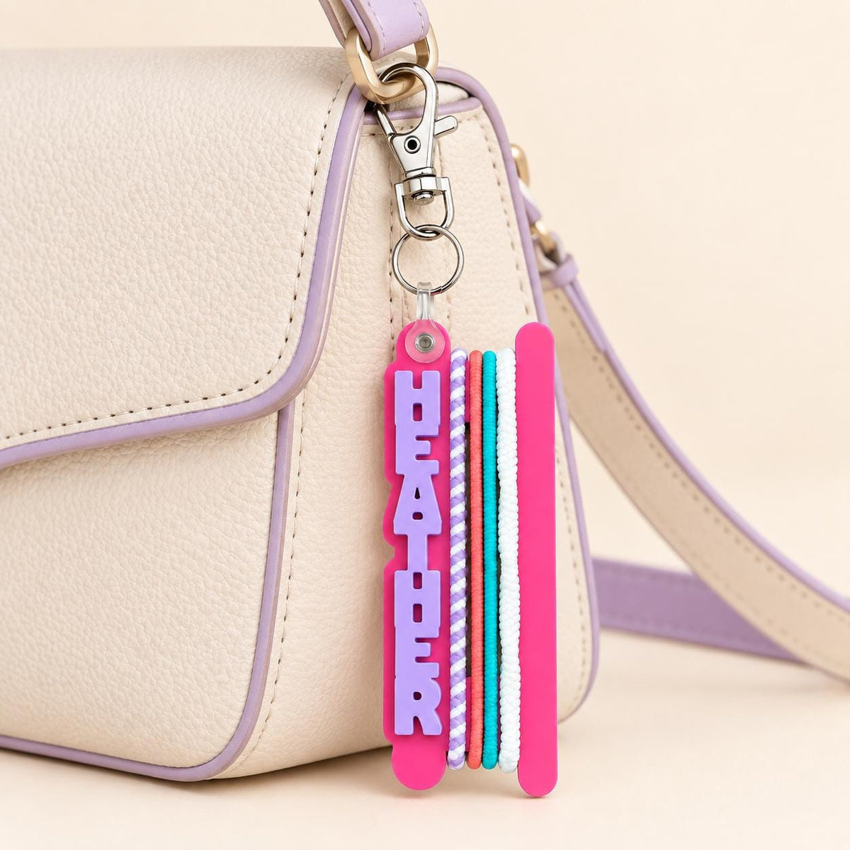 Name keychain backpack clip gift