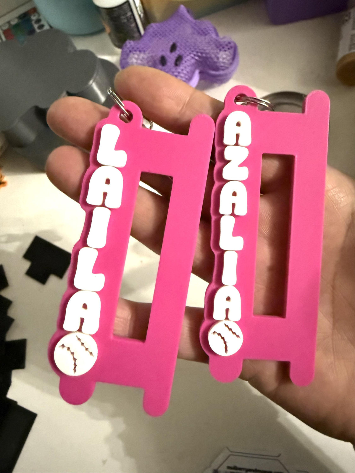 Personalized name keychain for bachelorette favors
