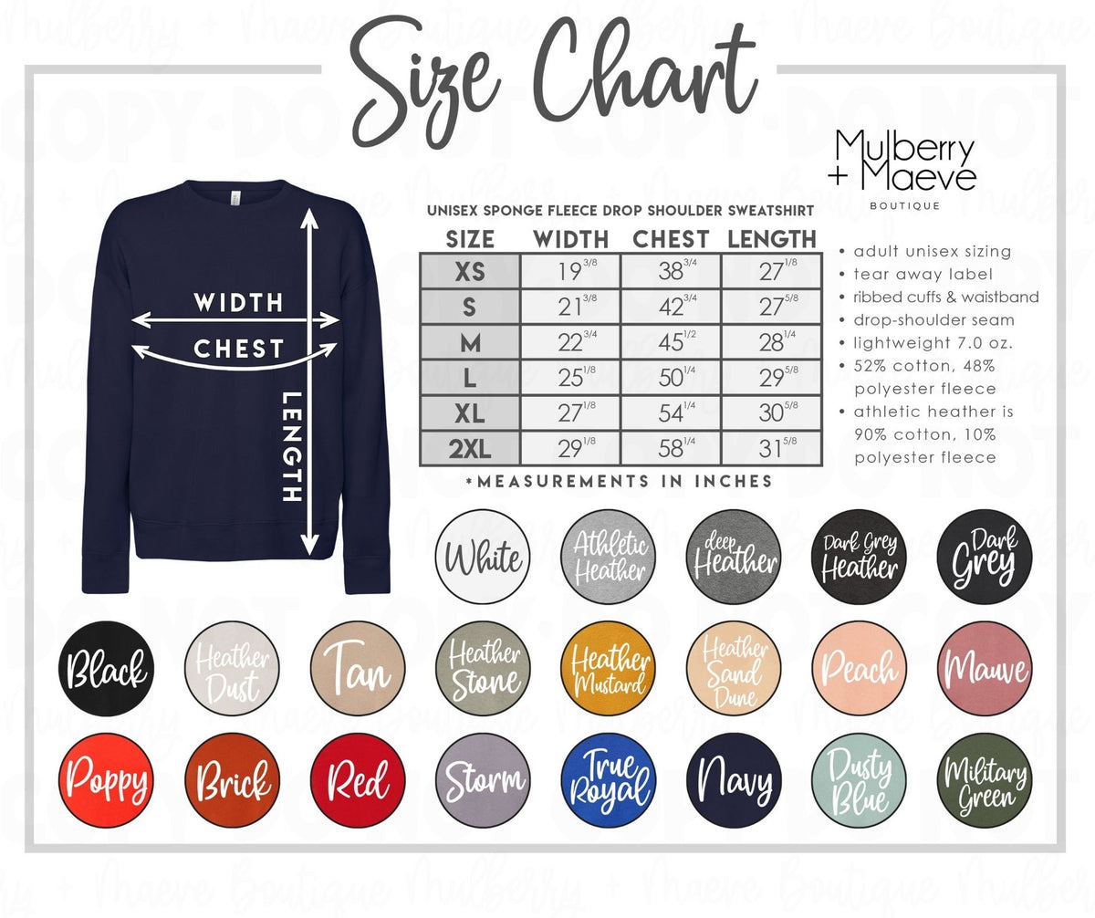 UNISEX SPONGE FLEECE CREW NECK (UP TO 2XL)