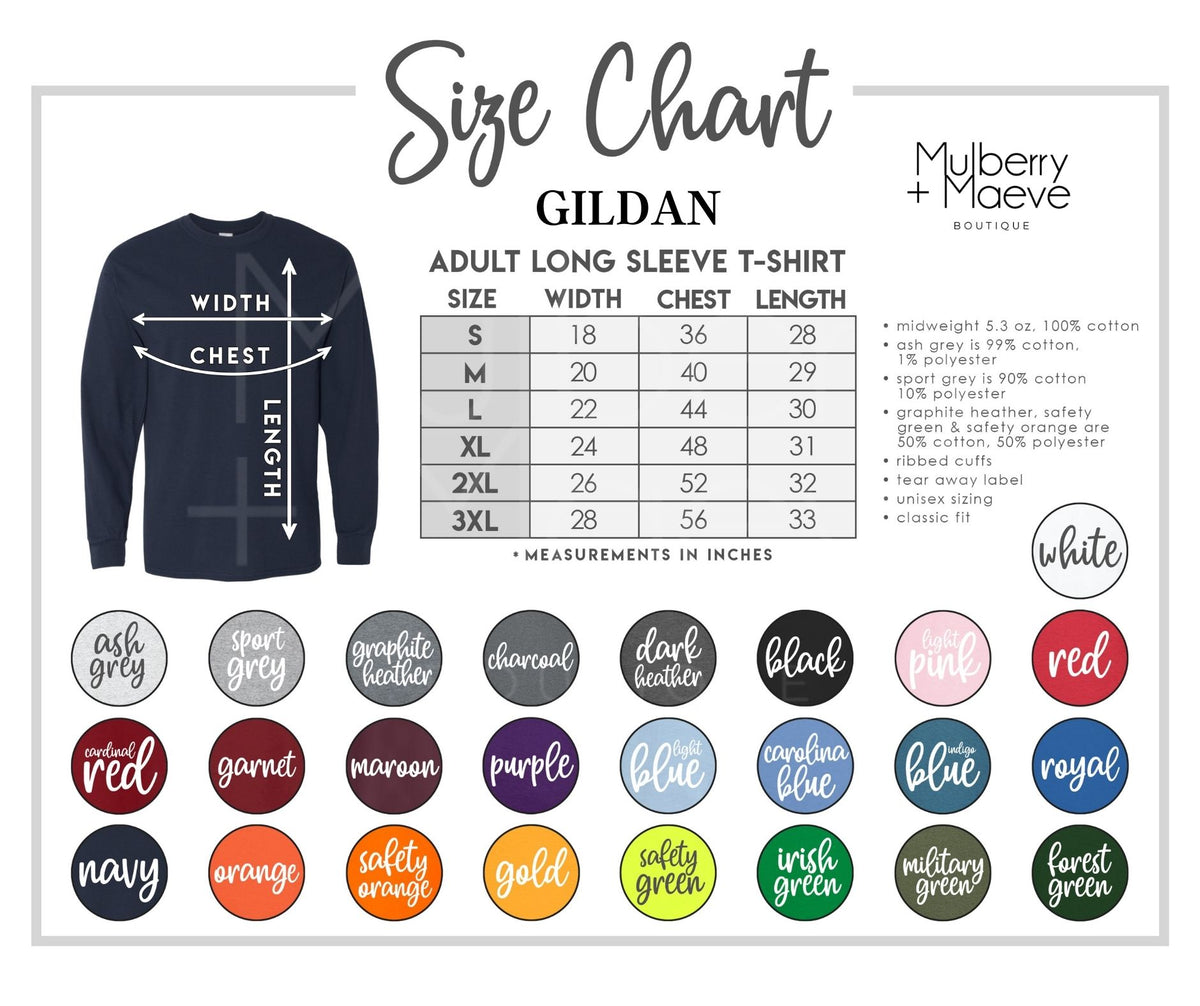 LONG SLEEVE TEE (UP TO 3XL)