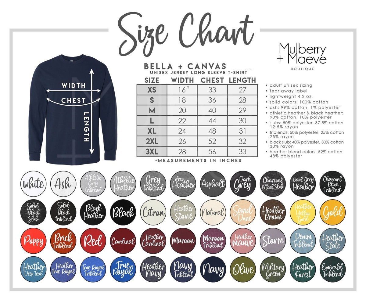 LONG SLEEVE TEE (UP TO 3XL)