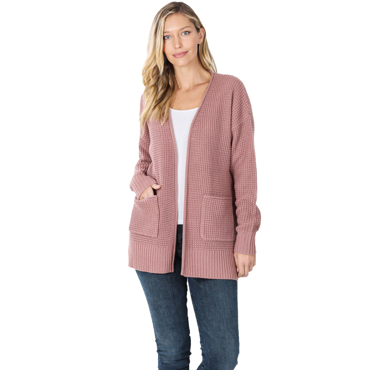 Light Rose Waffle Knit Set