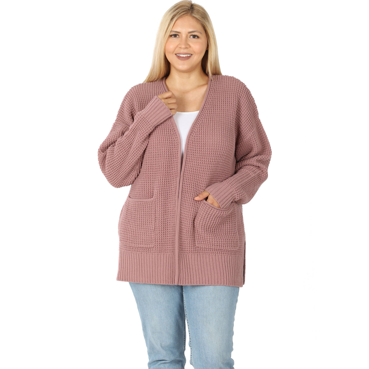 Light Rose Waffle Knit Set